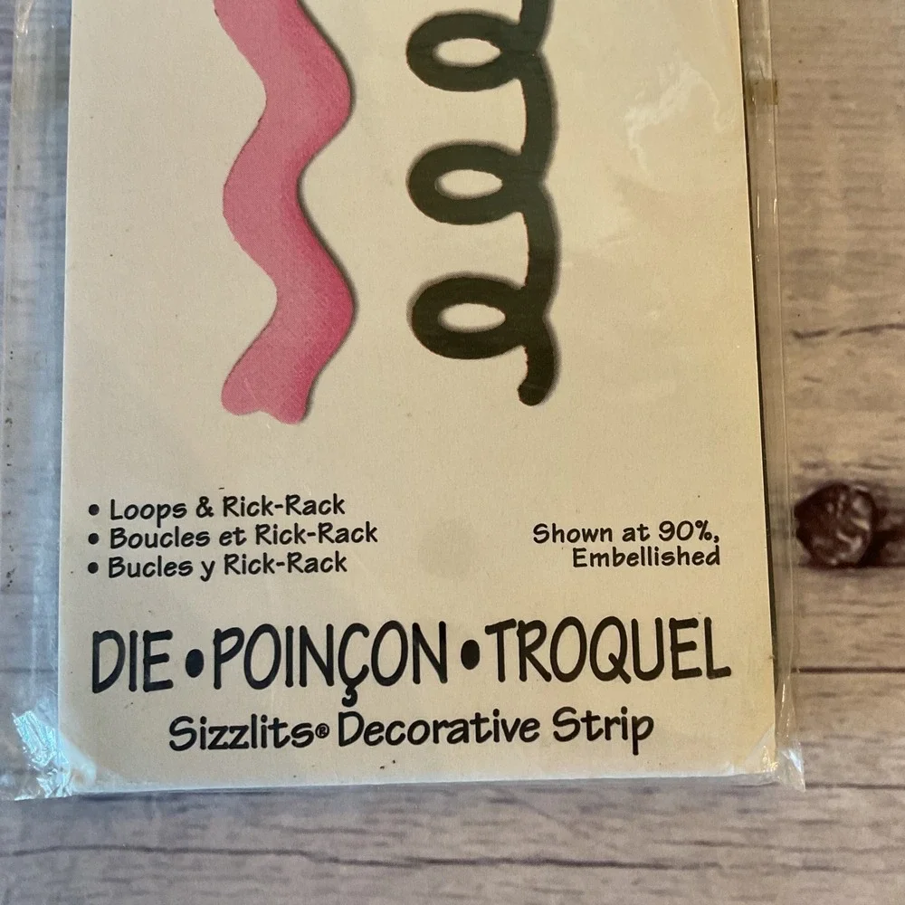 Sizzix Sizzlits Decorative Strip Die Loops & Rick-Rack Rachael Bright 656542 New